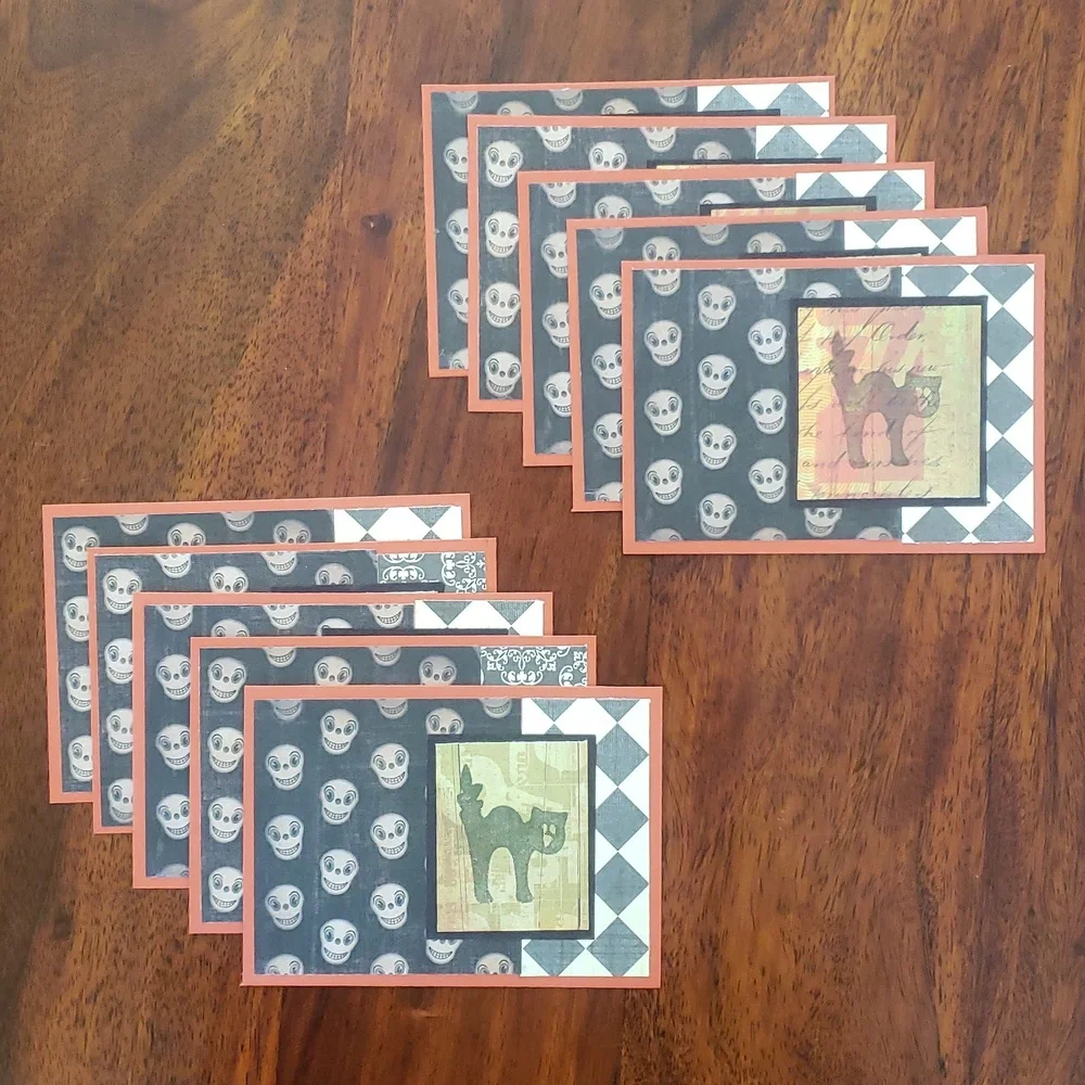 50 Piece Shipping Bundle • Halloween Black Cat • Polymailers Cards & Stickers